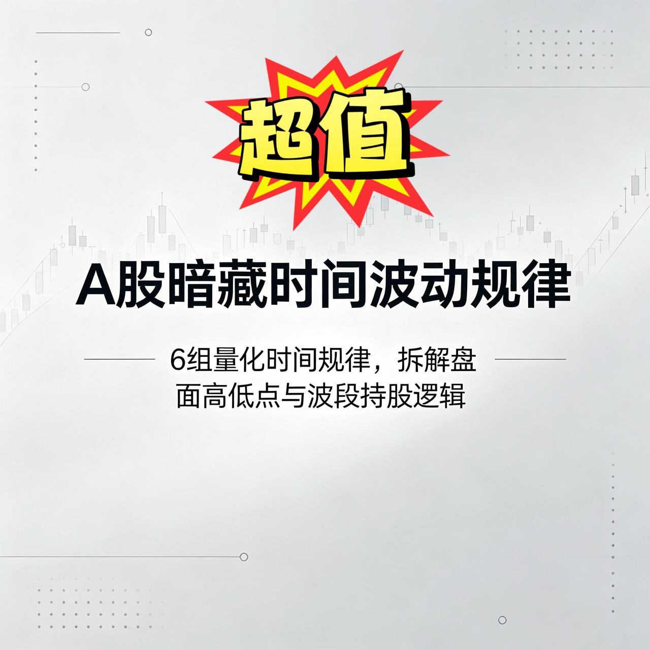 【A股暗藏时间波动规律】6组量化时间规律，拆解盘面高低点与波段持股逻辑

提示：