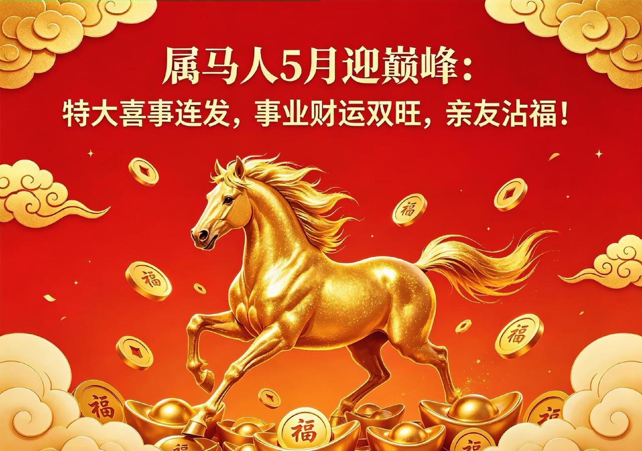 属马人请注意！5月好运直冲巅峰，喜事扎堆降临，财运事业一路红火
 
相信很多属马