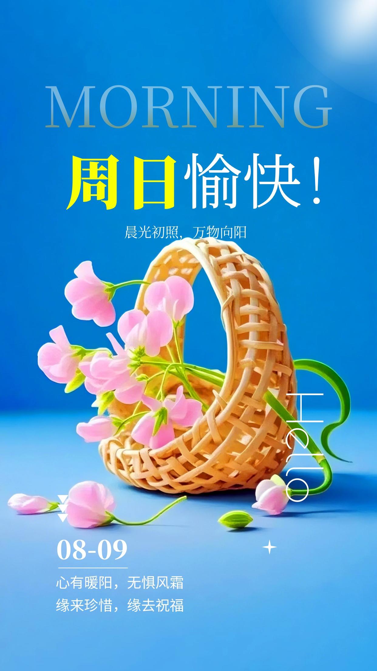 周日清晨送上暖心问候🍃！2026年8月9日，难得不用赶时间的休息日。昼夜温差慢