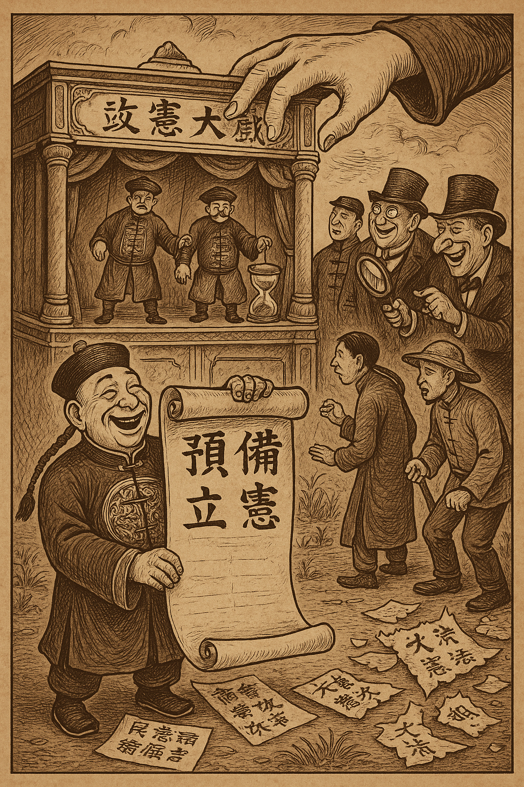 讲述清末朝廷立宪为何失败。ChatGPT 说：清末的“立宪”失败，其实是多重政治