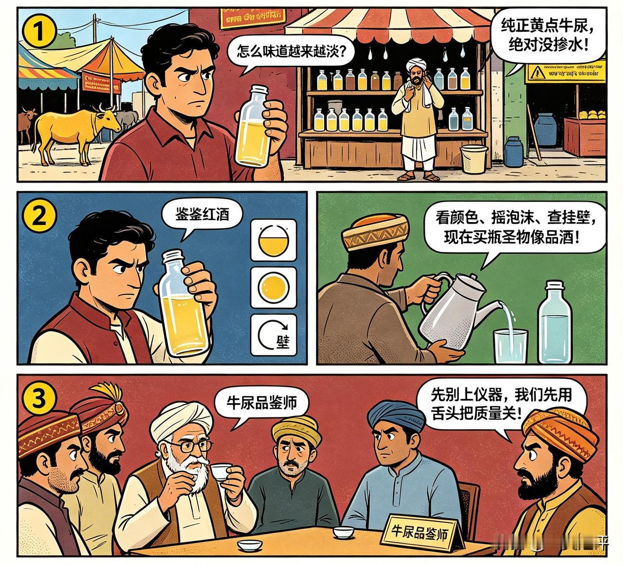 【牛尿也造假，你服不服】
记🉐郭德纲有个段子，验尿！
“品鉴师”一品，咋嘛咋嘛