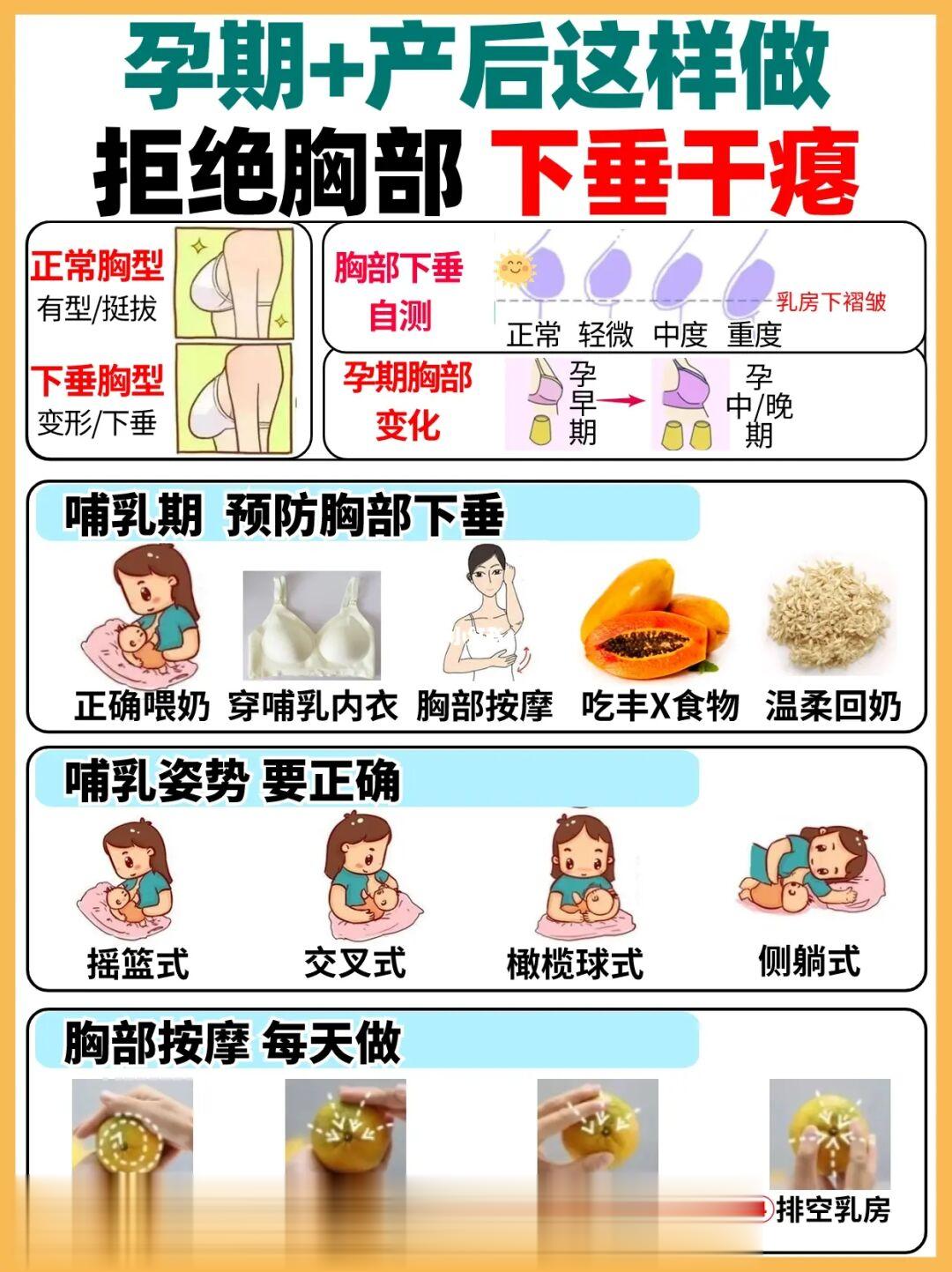 拒绝产后胸部下垂干瘪！孕期+哺乳期这样做