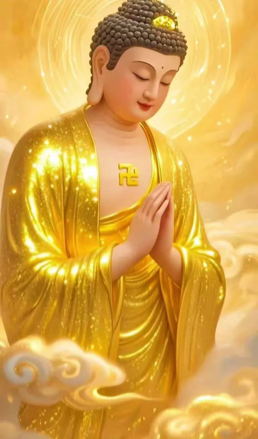 晨起礼佛 今日为阿弥陀佛节日，作何善恶成百万倍。顶礼南无阿弥陀佛 点赞分享，转发