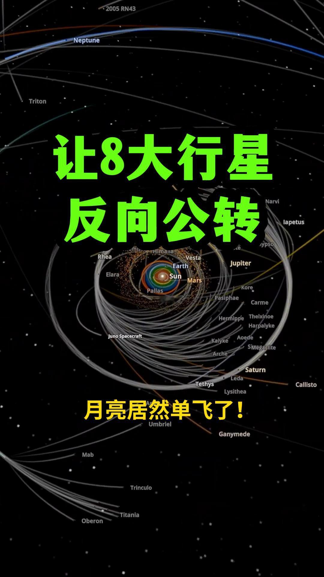 让太阳系所有行星突然反向绕太阳公转，会怎样？我不小心在在宇宙模拟器里把八大行星绕