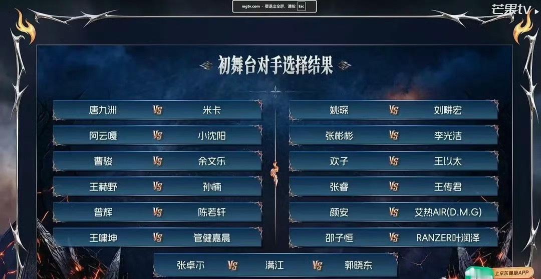 披哥初舞台对手阵容披哥初舞台对手选择 披荆斩棘对手阵容来了披荆斩棘直播