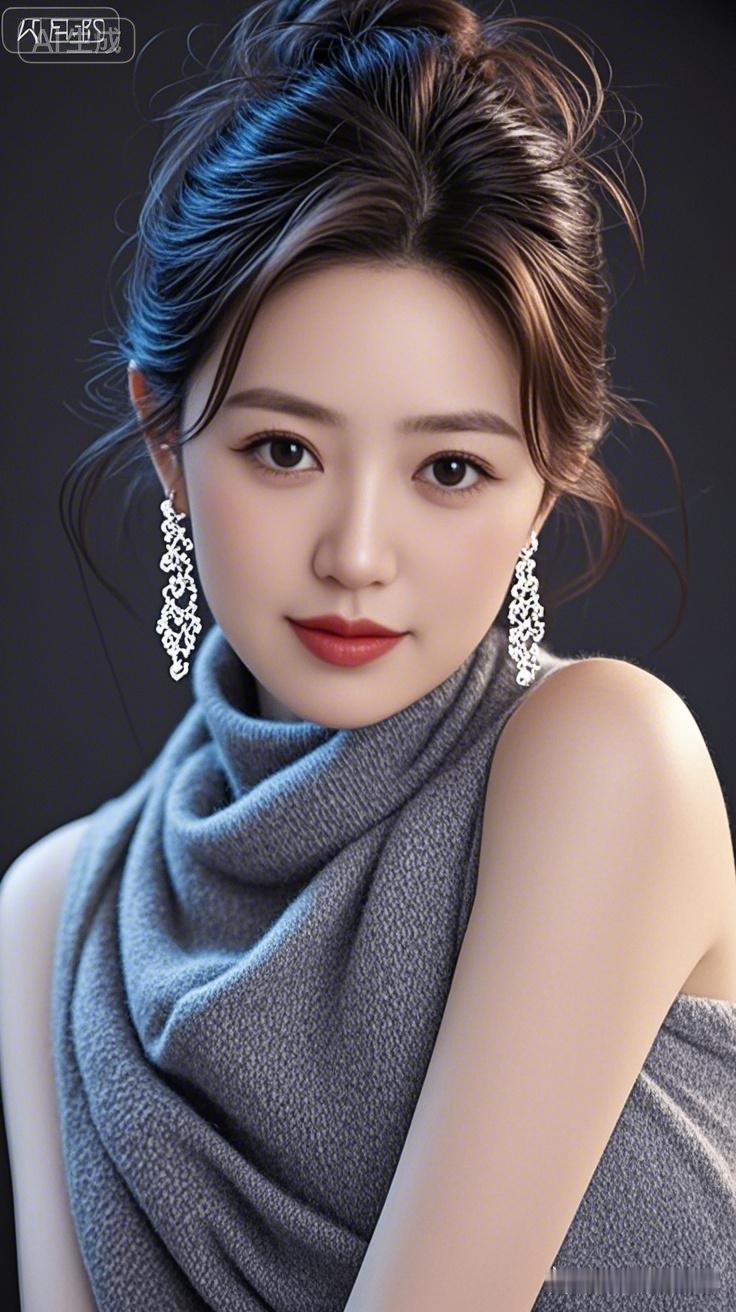 优雅气质，时尚穿搭，闪耀耳环，完美妆容，尽显魅力！