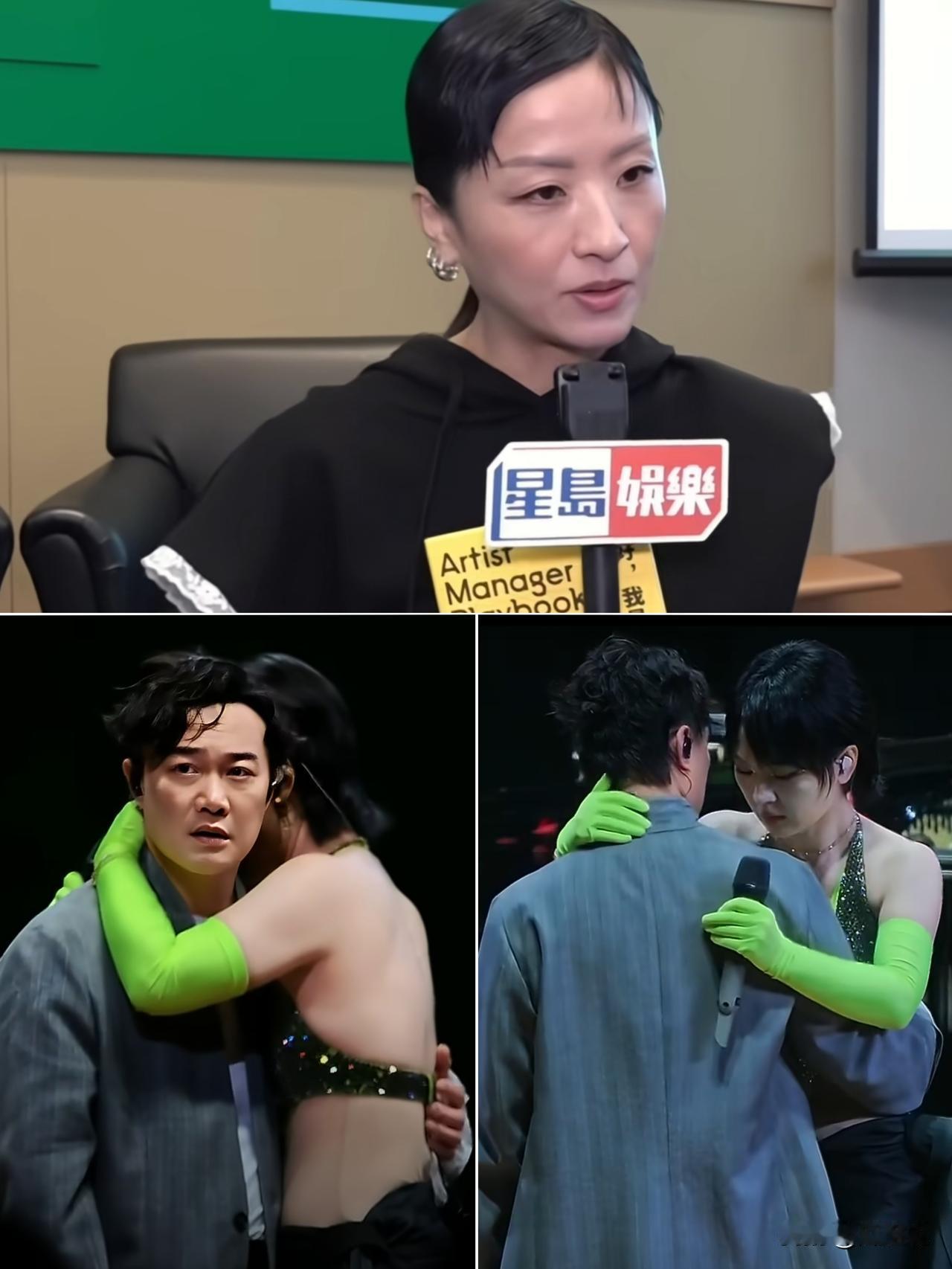 当明星老婆，
心理承受能力得有多高？
不信你看徐濠萦，老公陈奕迅就在她眼前，和穿