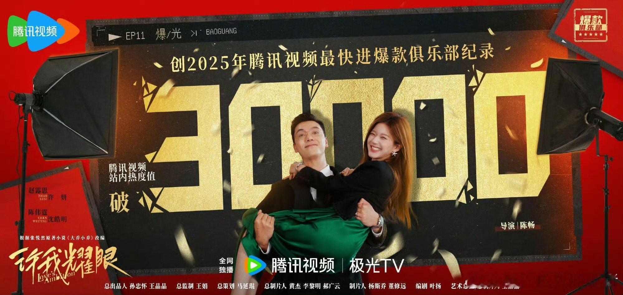 赵露思许我耀眼站内热度破 3 万了，还破了 2025 最快记录，目前还在涨… ​