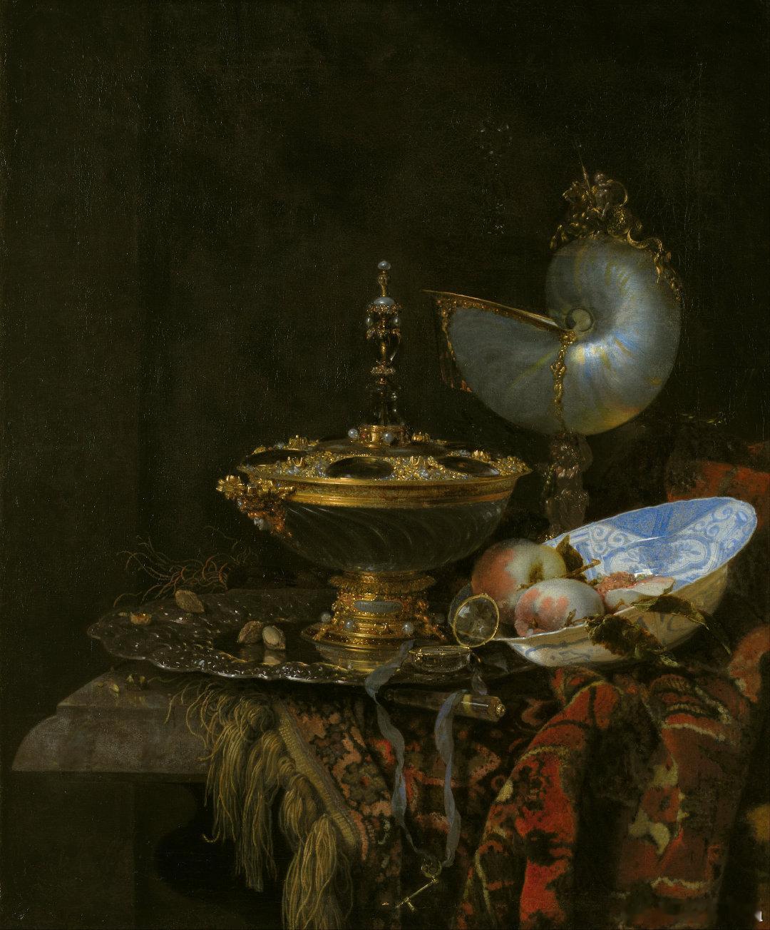 历史知识 荷兰画家Willem Kalf (1619–1693) 1678年的静