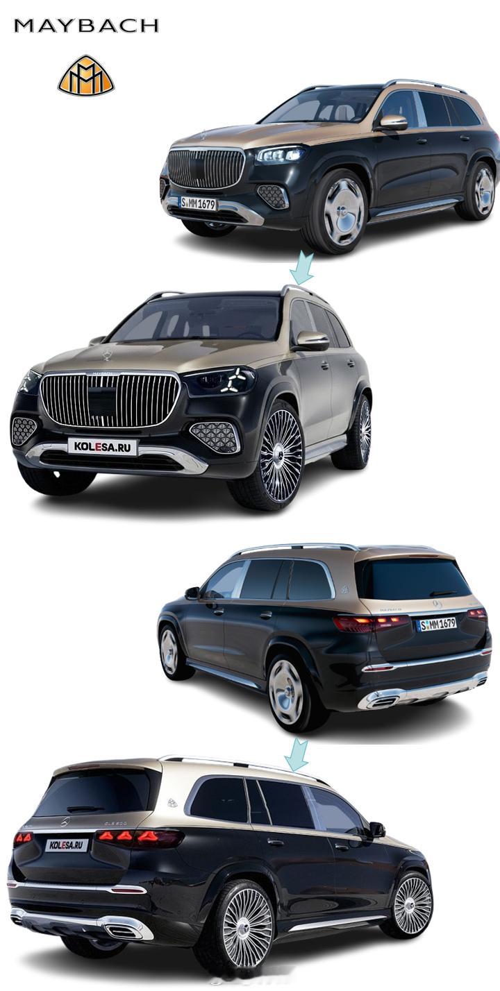 新老迈巴赫GLS对比 现款迈巴赫GLS vs 新款迈巴赫GLS (渲染图)，大家