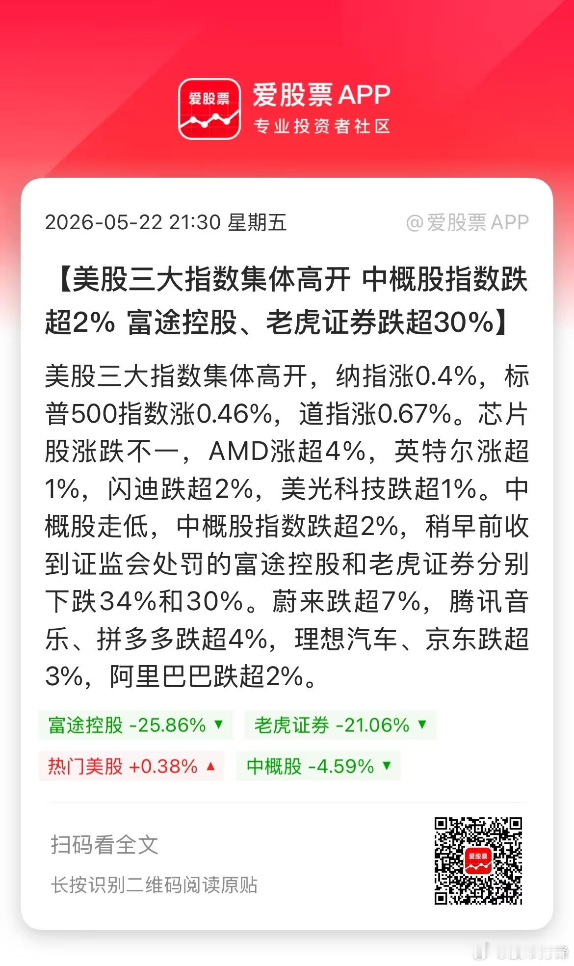 美股又历史新高了，今晚轮到道指创新高，标普、纳斯达克还差一点！我们天天盯着美股科