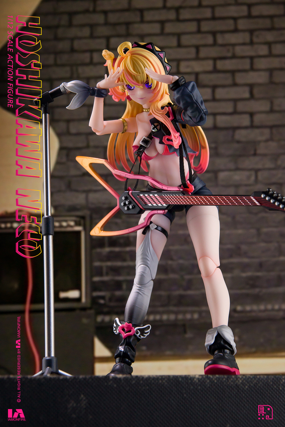 次元具象出品『魔音天使-星川猫猫』黄发PT.2紫光灯下，衣服会变色，眼睛也会有荧