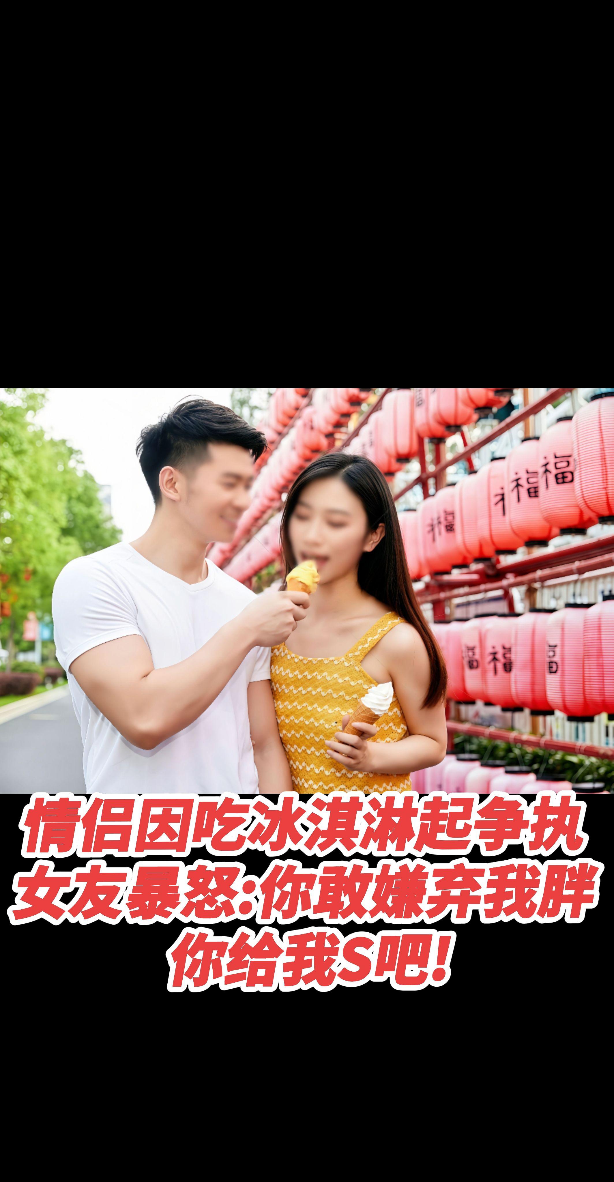 情侣因冰淇淋起争执，女友暴怒:你敢嫌胖。