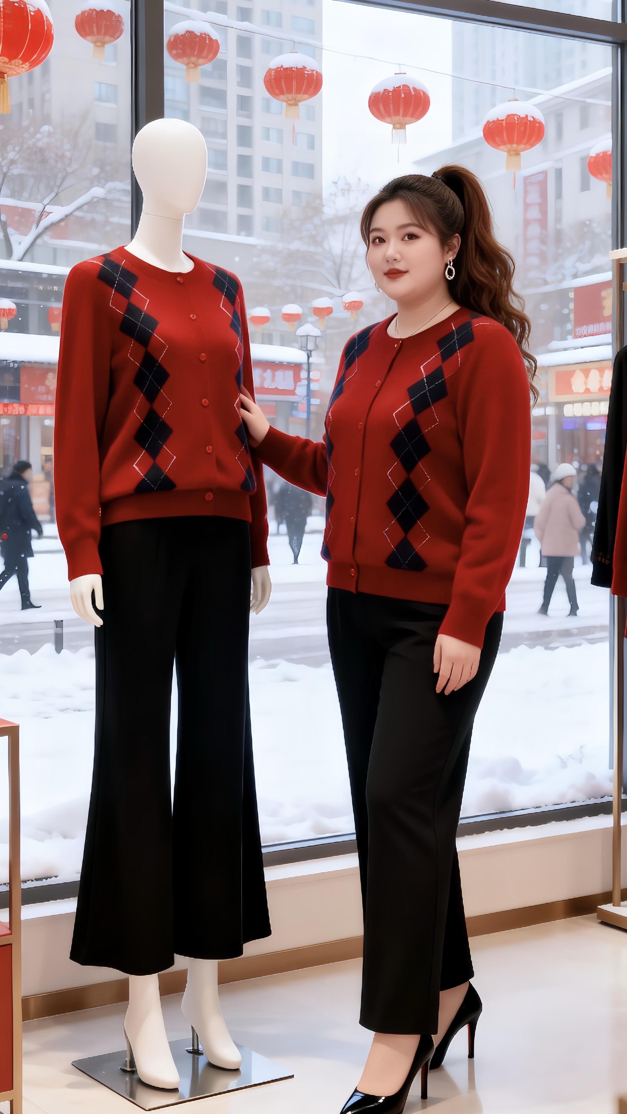 大码女装 针织毛衣 冬季内搭合集 冬日穿搭一周不重样微胖女生冬日衣服测评