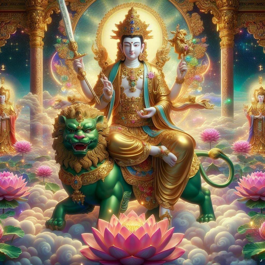 有缘刷到文殊菩萨，许愿很灵，都会实现！ ​​​