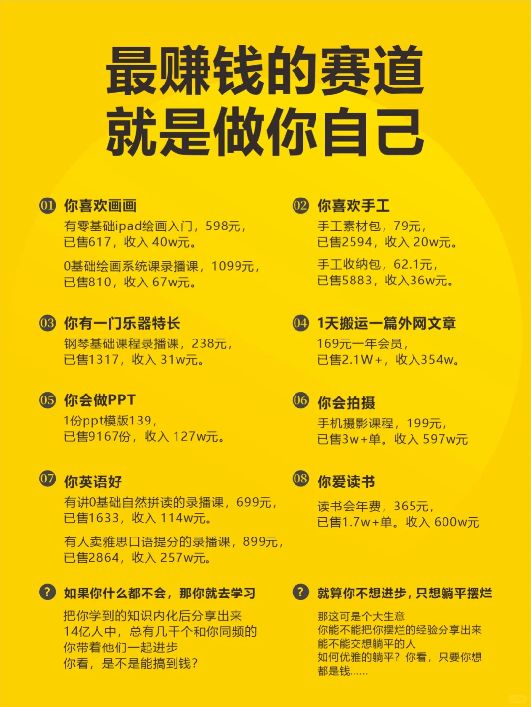 最赚钱的赛道是做你自己
