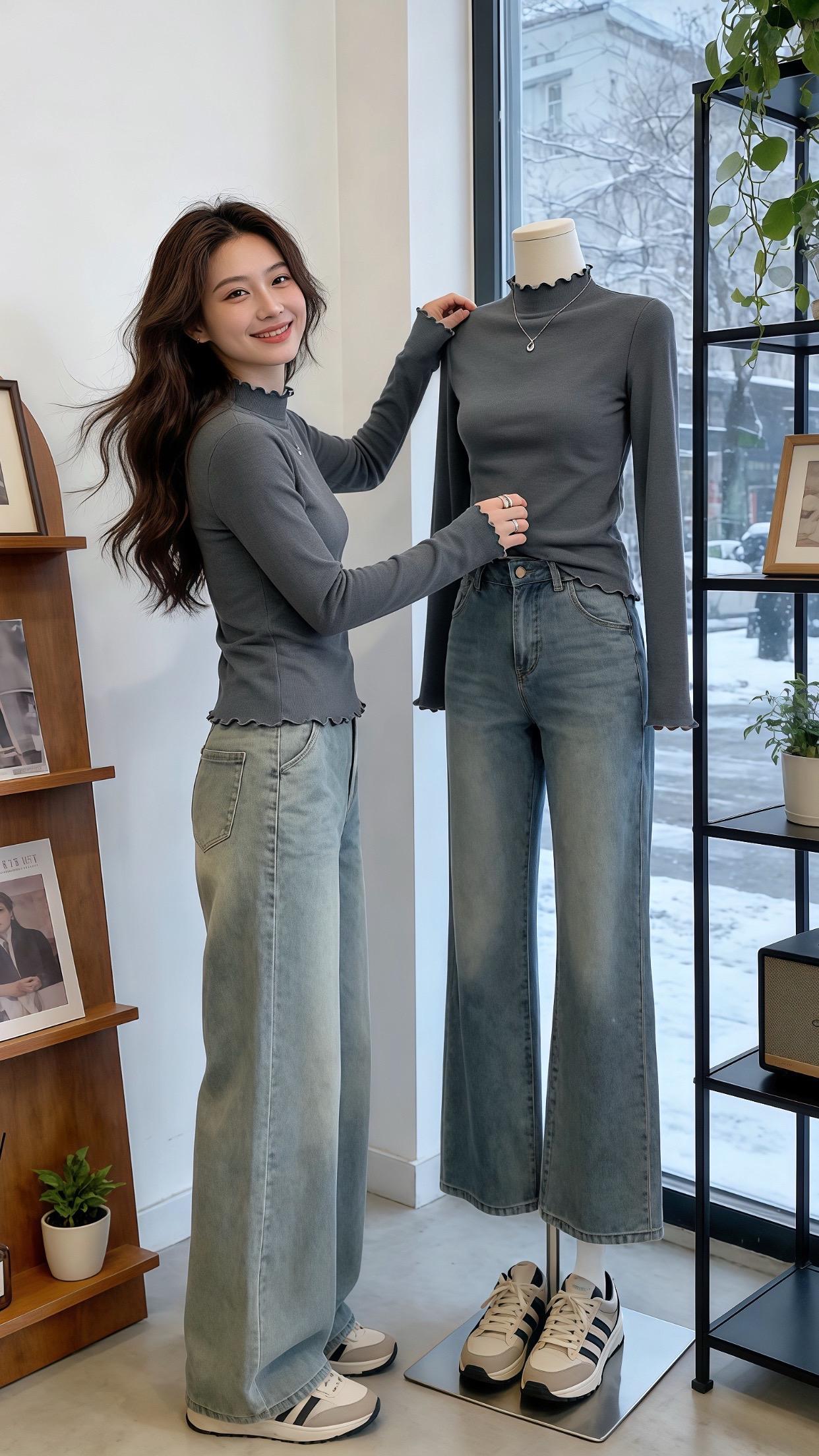 秋冬穿搭 内搭外穿都好看 面料柔软舒适 这个冬天不怕冷 小个子女生的冬...