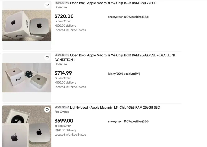 外媒称，受端侧 AI 需求暴涨带动，苹果 M4 Mac mini 基础款迎来全球