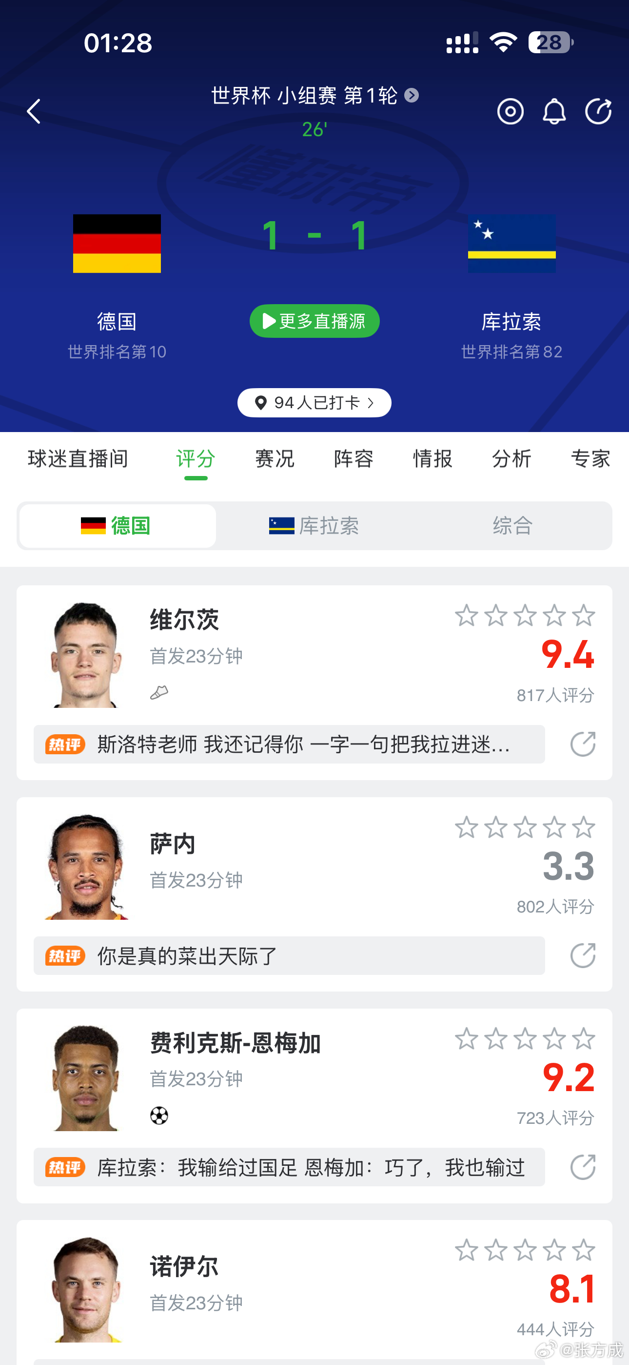 啊这……德国vs库拉索