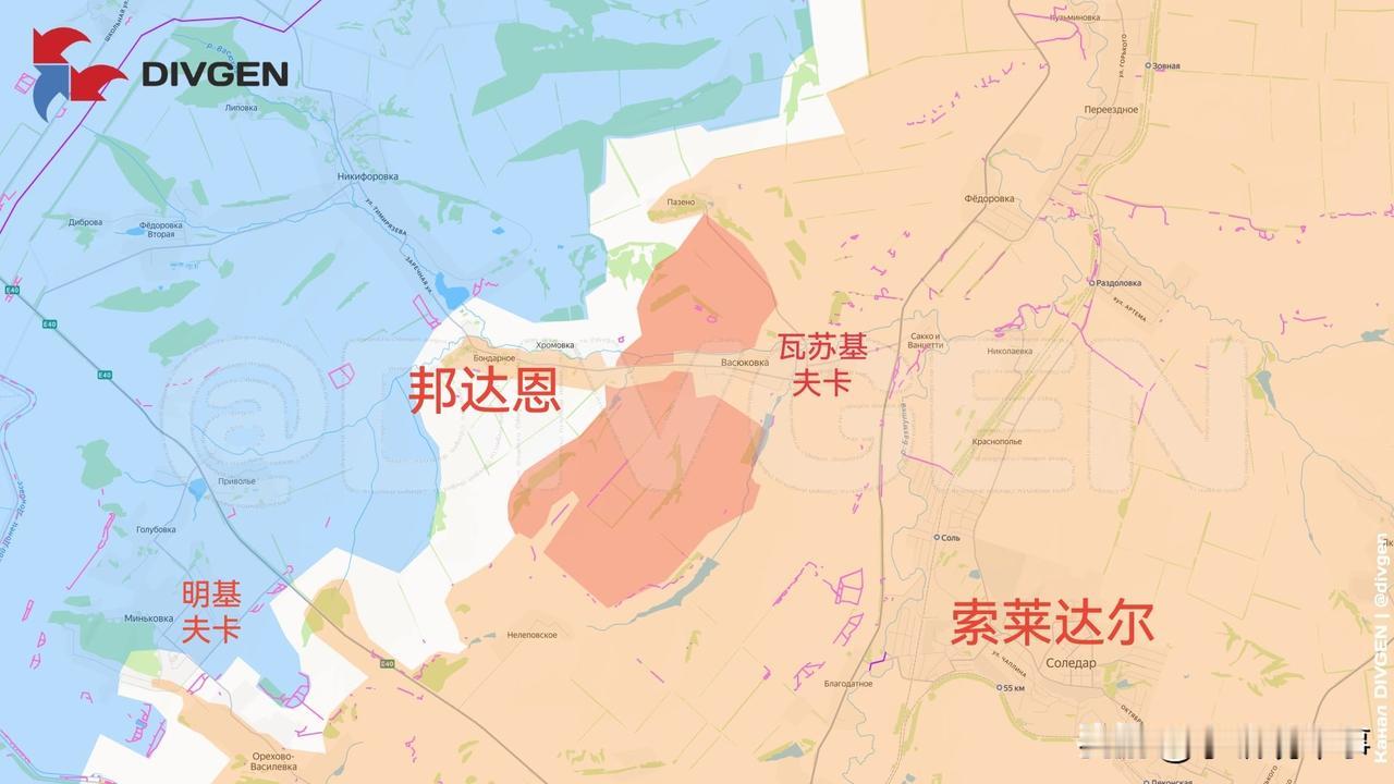 1月4日箭头社更新俄乌战报：

图一，俄罗斯南部军区部队正向瓦苏基夫卡-邦达恩地