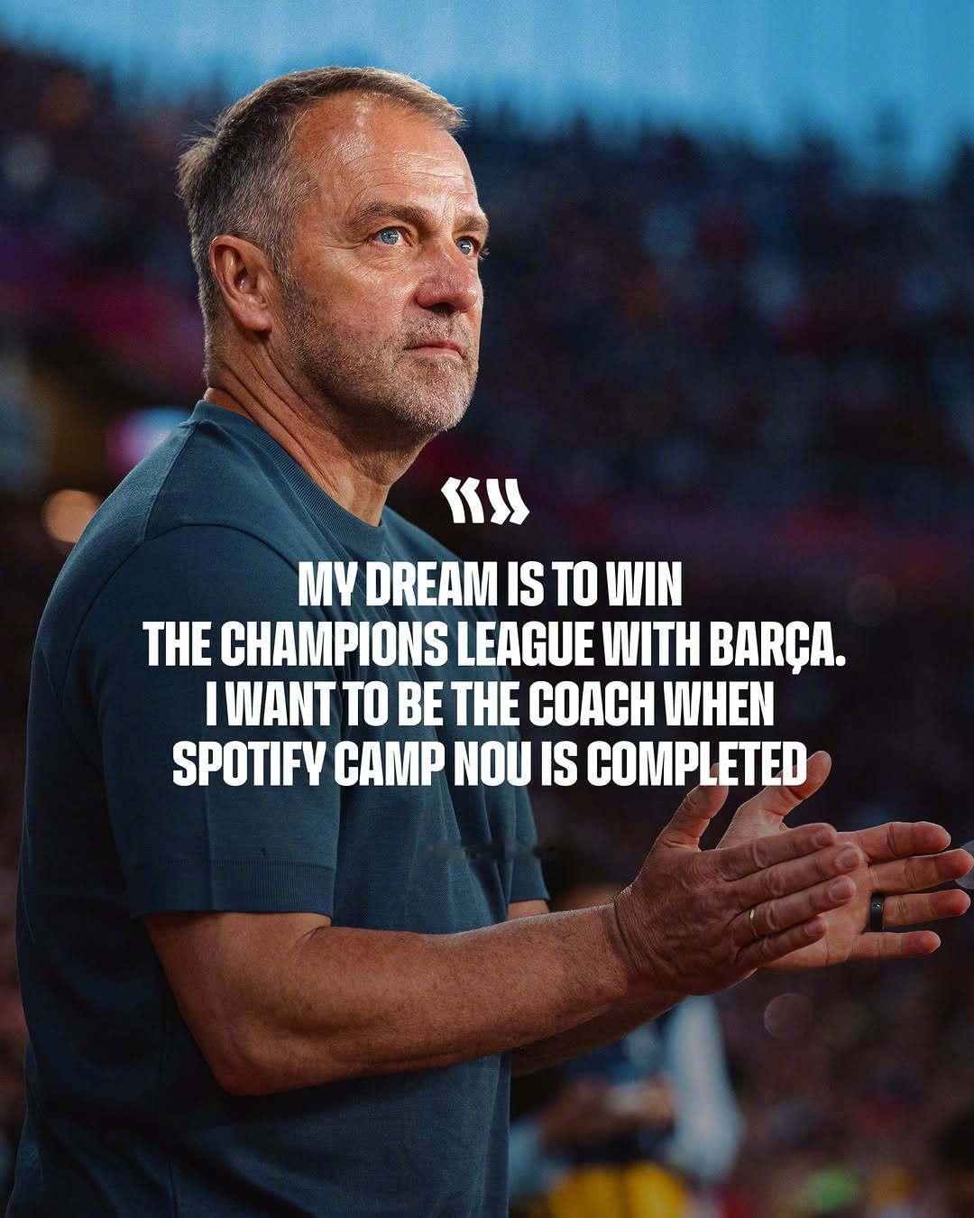 ❤️💙弗里克的梦想，我们的梦想💬“我的梦想是与巴萨一起赢得欧冠冠军。我想在 