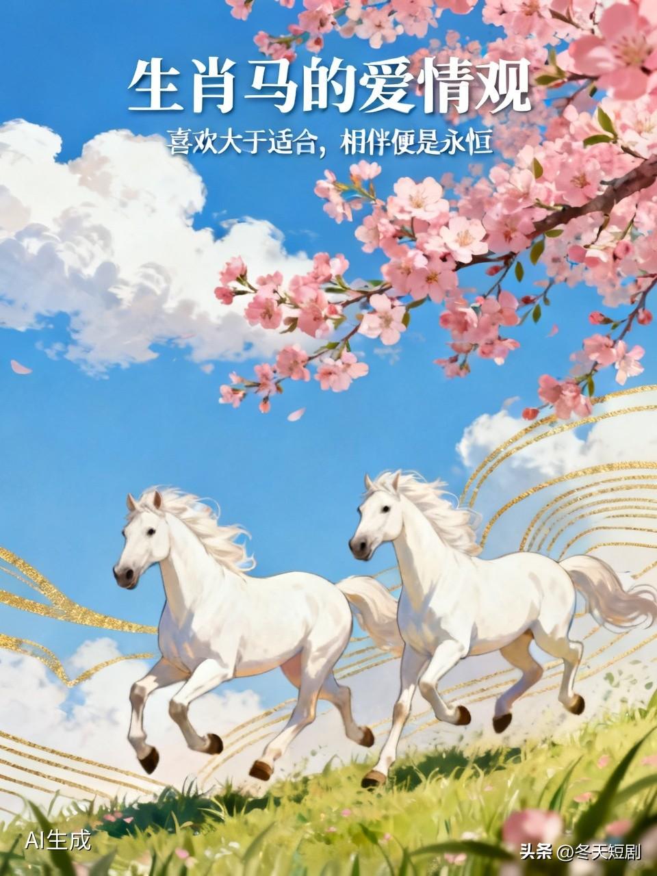 生肖马最看重的，首当其冲是爱情。属马的人脑子灵活、温和心软，做事十拿九稳。他们一