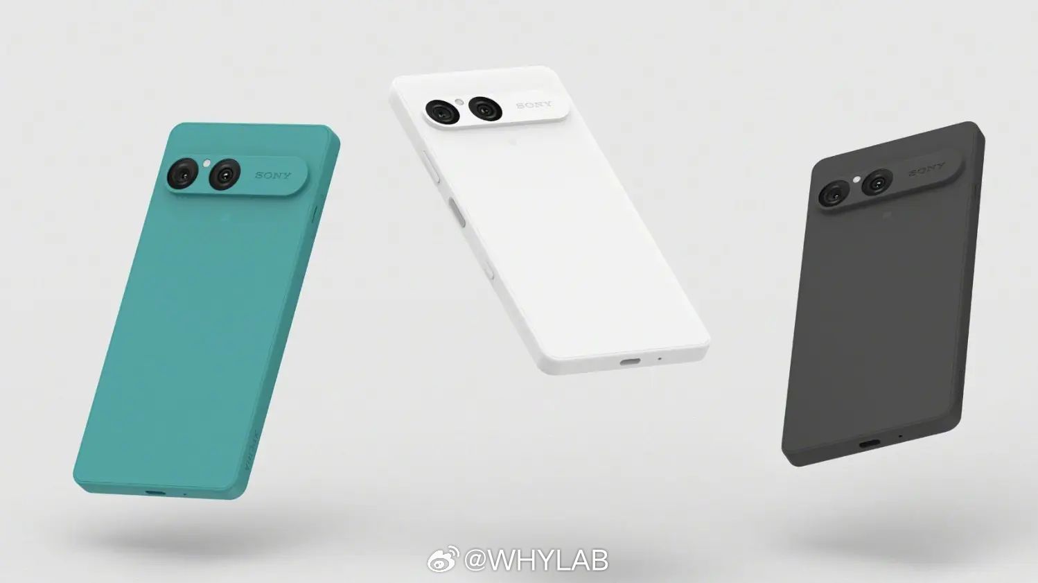 索尼 Xperia 10 VII 渲染图来了，黑、白、绿松石三种颜色。这个外观还
