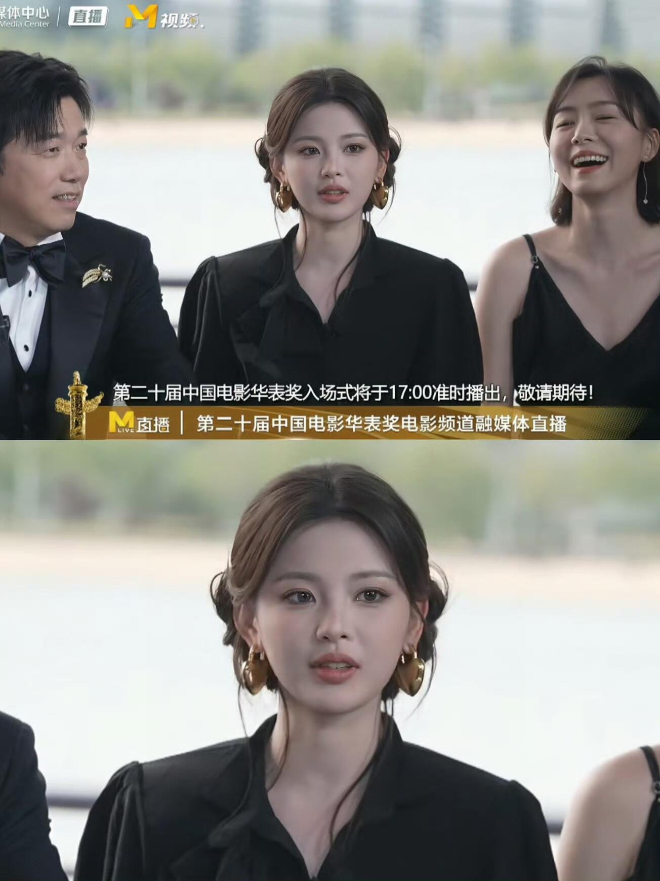 🆘央视采访直播都这么美，绝了杨超越！！华表奖央视