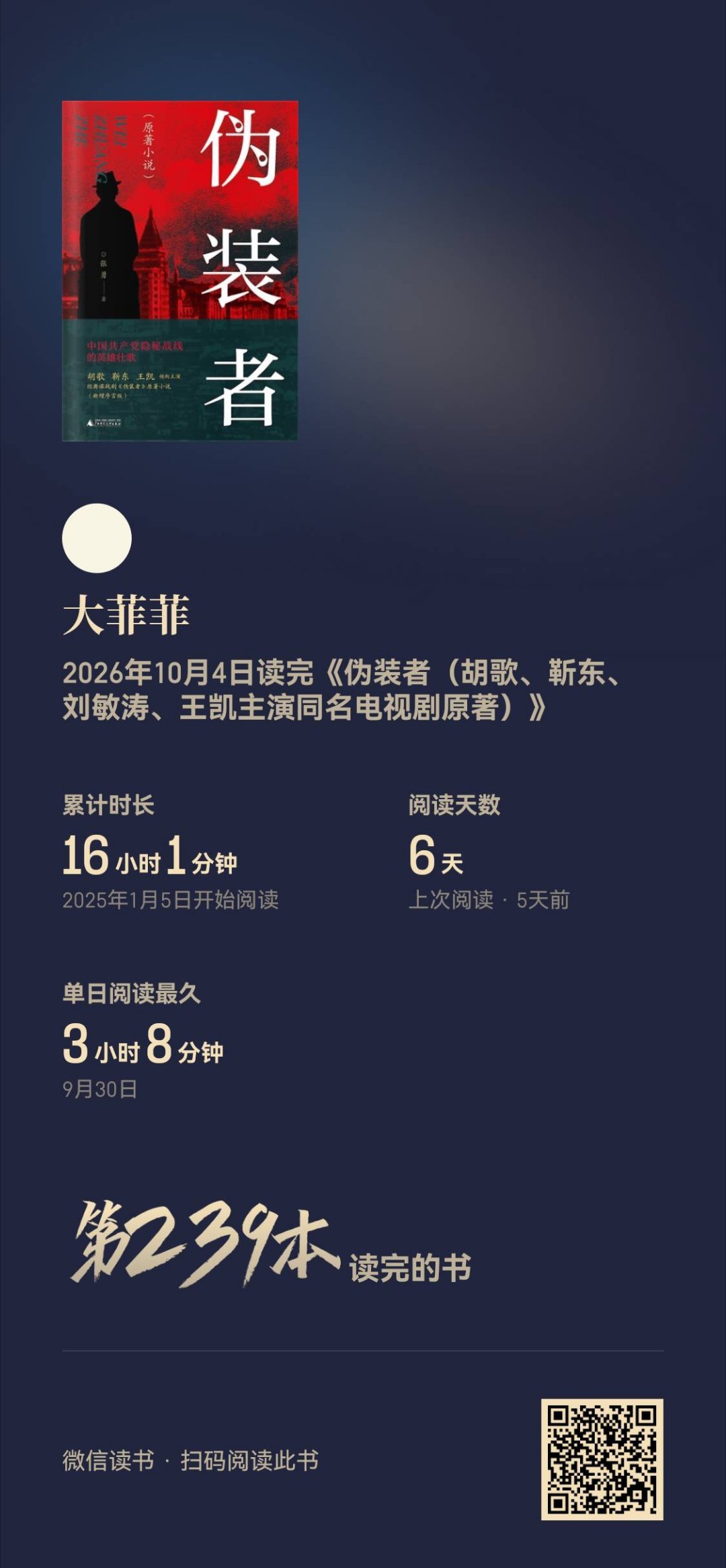 *读闲书*伪装者...看过剧，又来看书，一般般，两个男主都太不色，不合我的胃口[