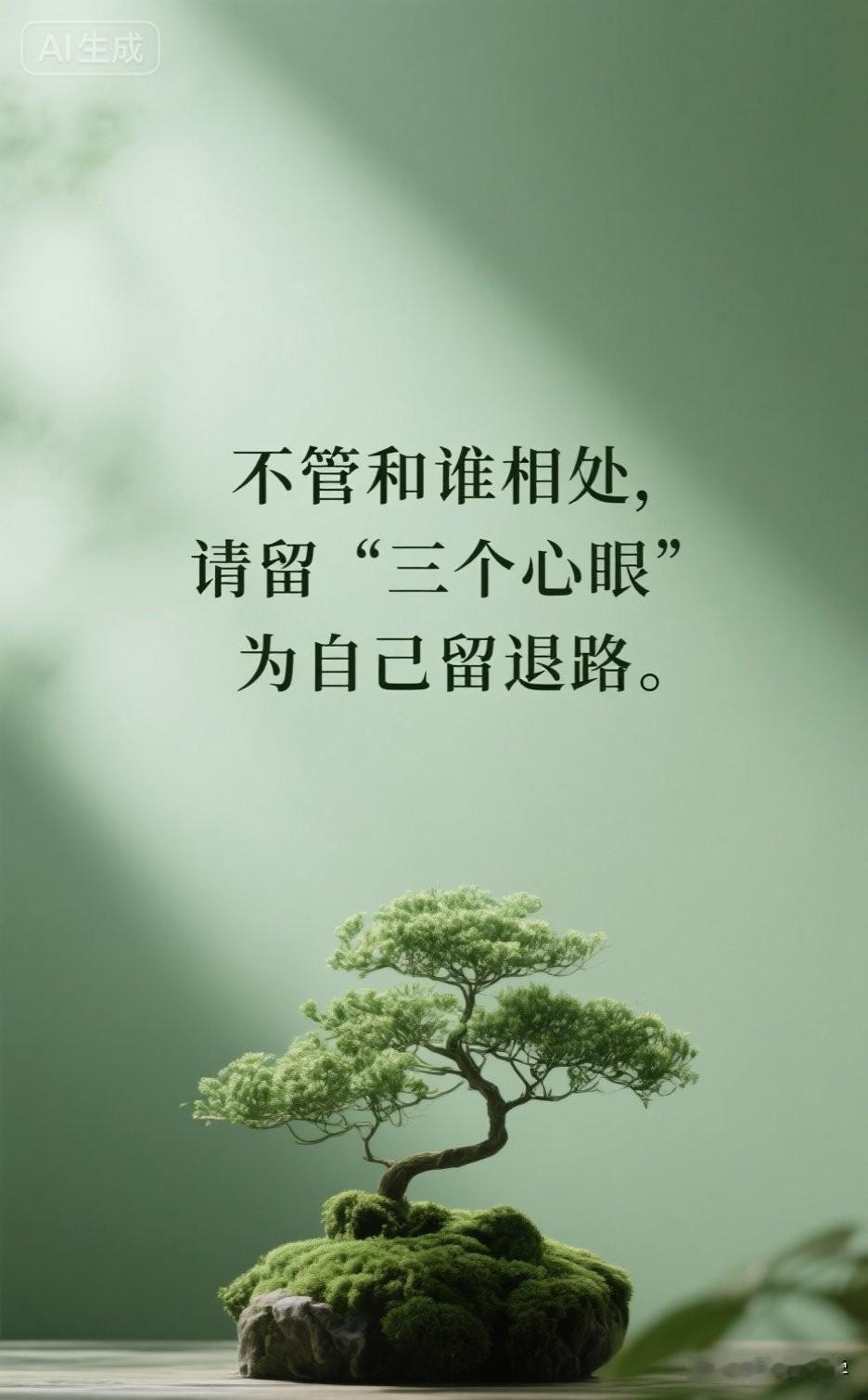 不管和谁相处，请留“三个心眼”，为自己留退路。

社会学家说："不管和谁相处，请