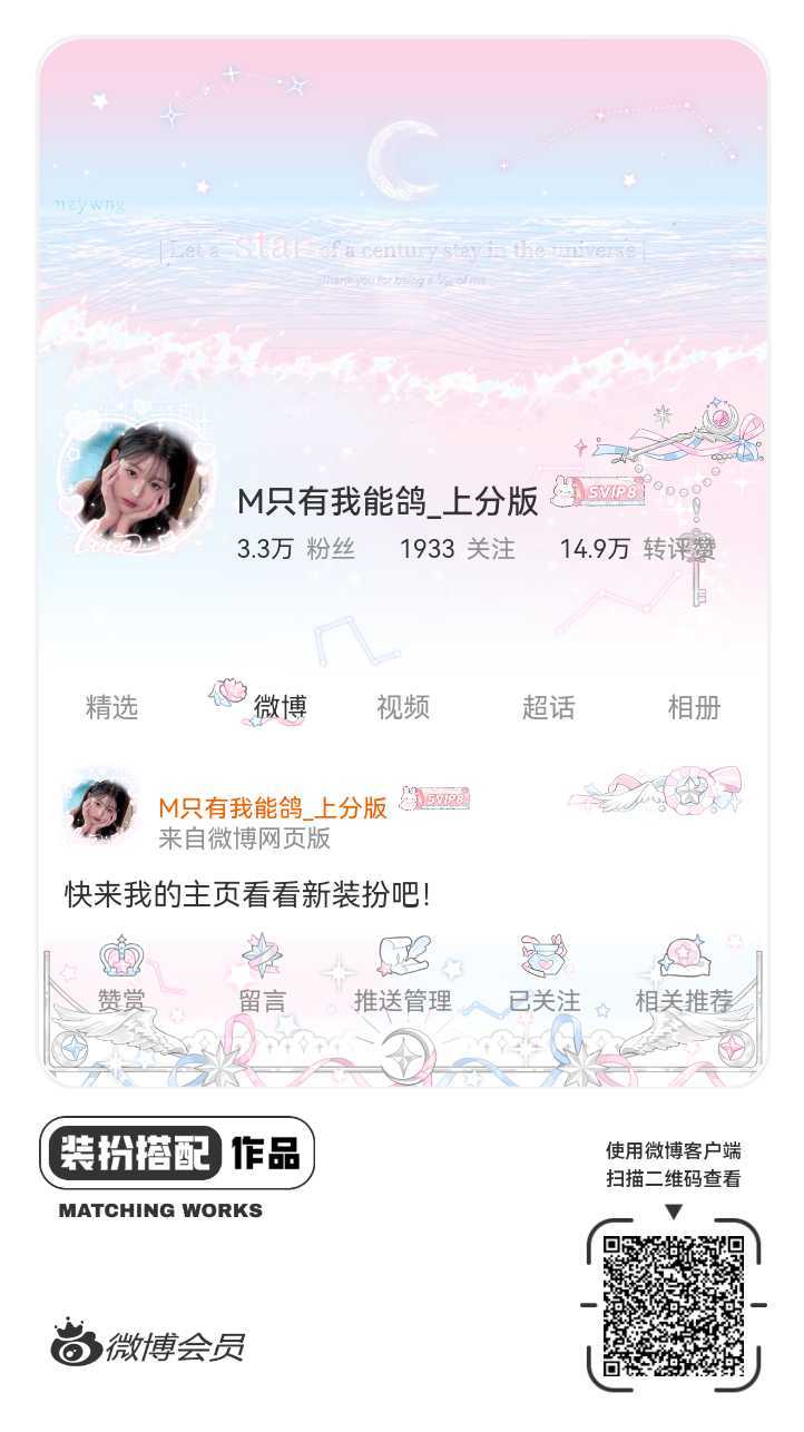 我刚刚完成了一套全新微博装扮搭配！超有个性！快来围观，一起分享装扮灵感吧~网页链