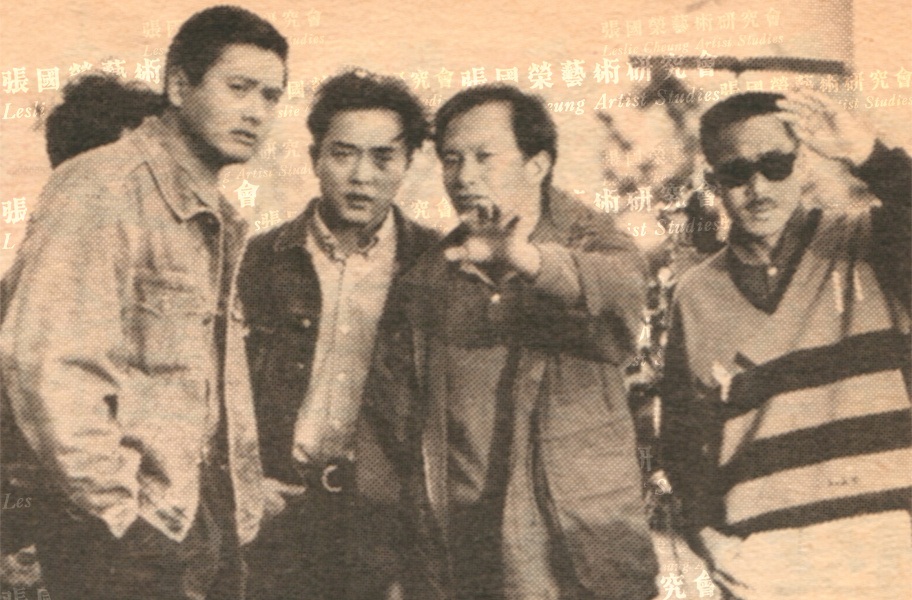见张国荣 同发仔拍戏，真是好开心。张国荣有个习惯，同这组人合作愉快， 就成日请客