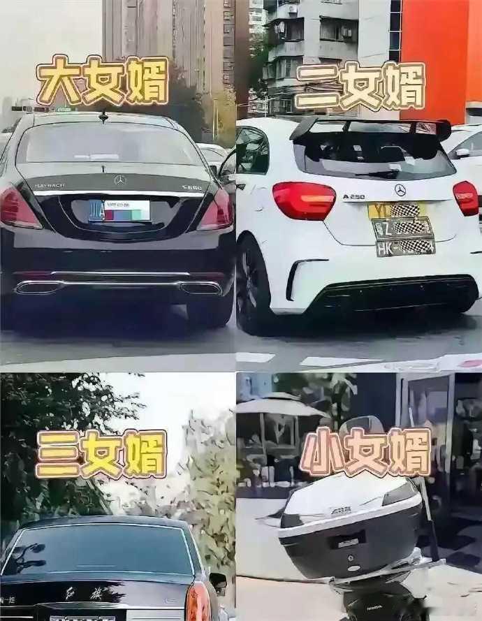 看车的话，这四个女婿谁最强？ 