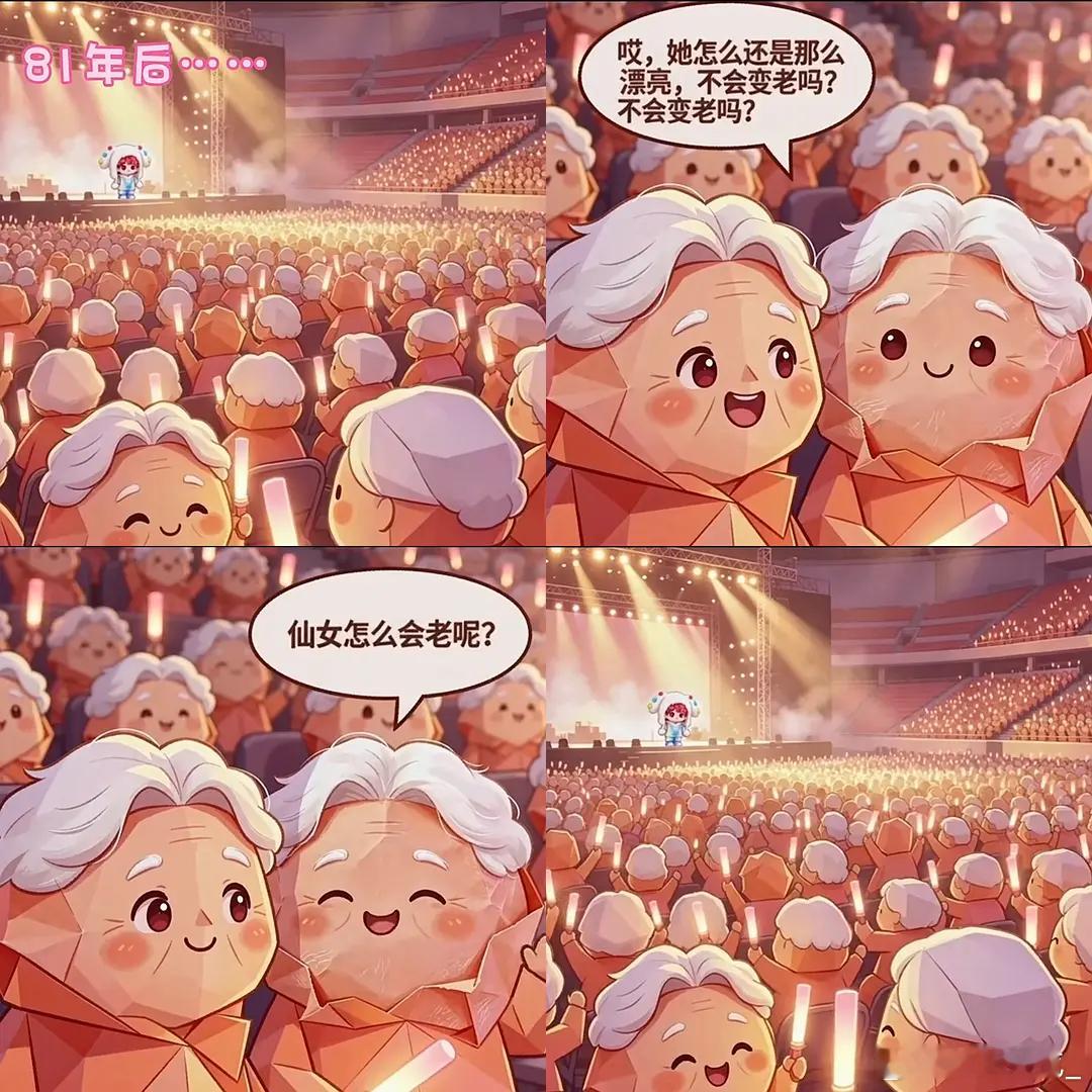 卧曹 我笑傻了，120岁也要看橙橙演唱会的纸团
