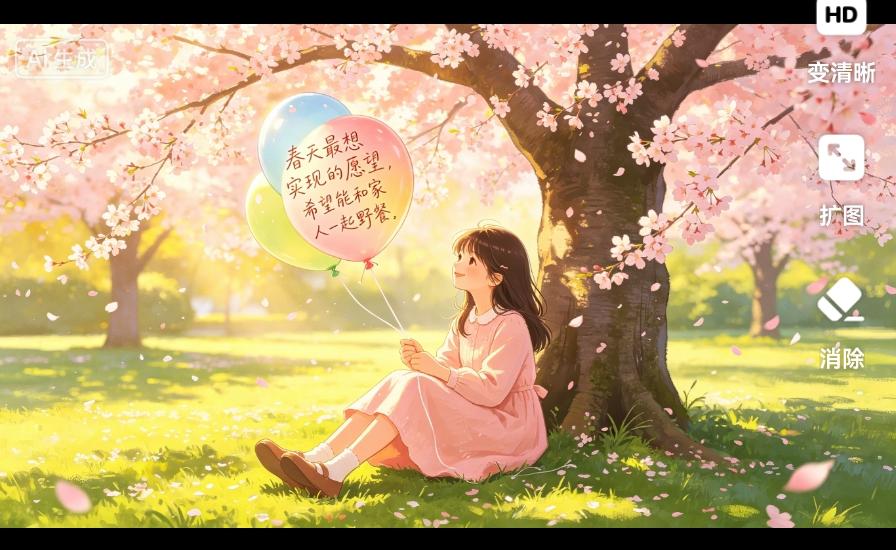 今年春天最想实现的心愿愿这个春天，日子有盼头，脚下有坦途，心中有山河。