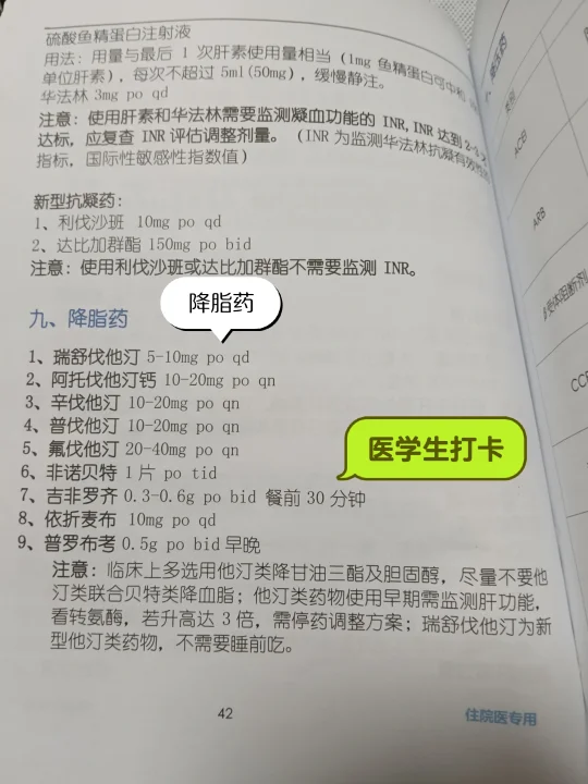 降脂药及降压药大汇总