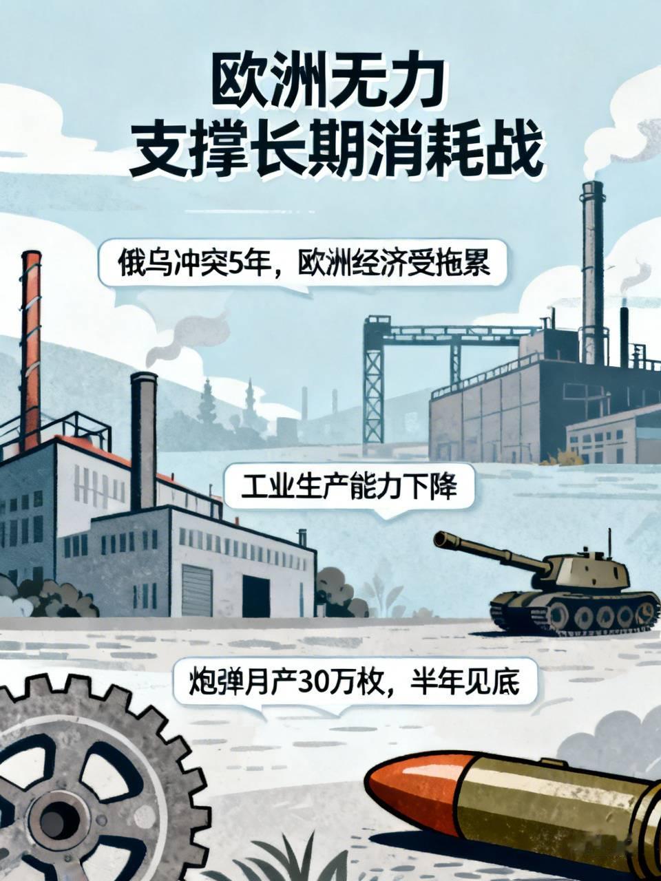 英国《卫报》称：如今的欧洲无力支撑与俄罗斯之间一场漫长的消耗战。
俄军现在昼夜两
