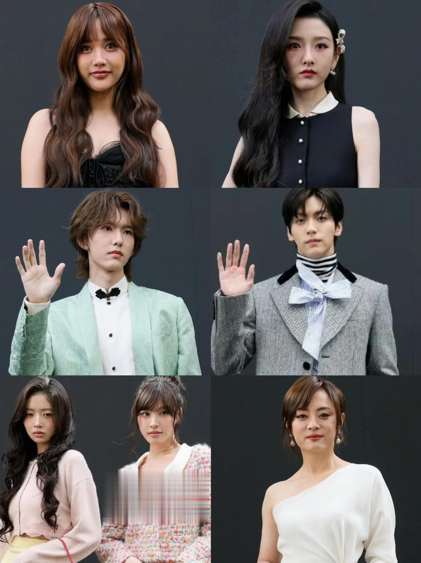 华伦天奴大秀明星生图。华伦天奴时装周  宋祖儿 孙俪 马柏全 崔秀彬 ...