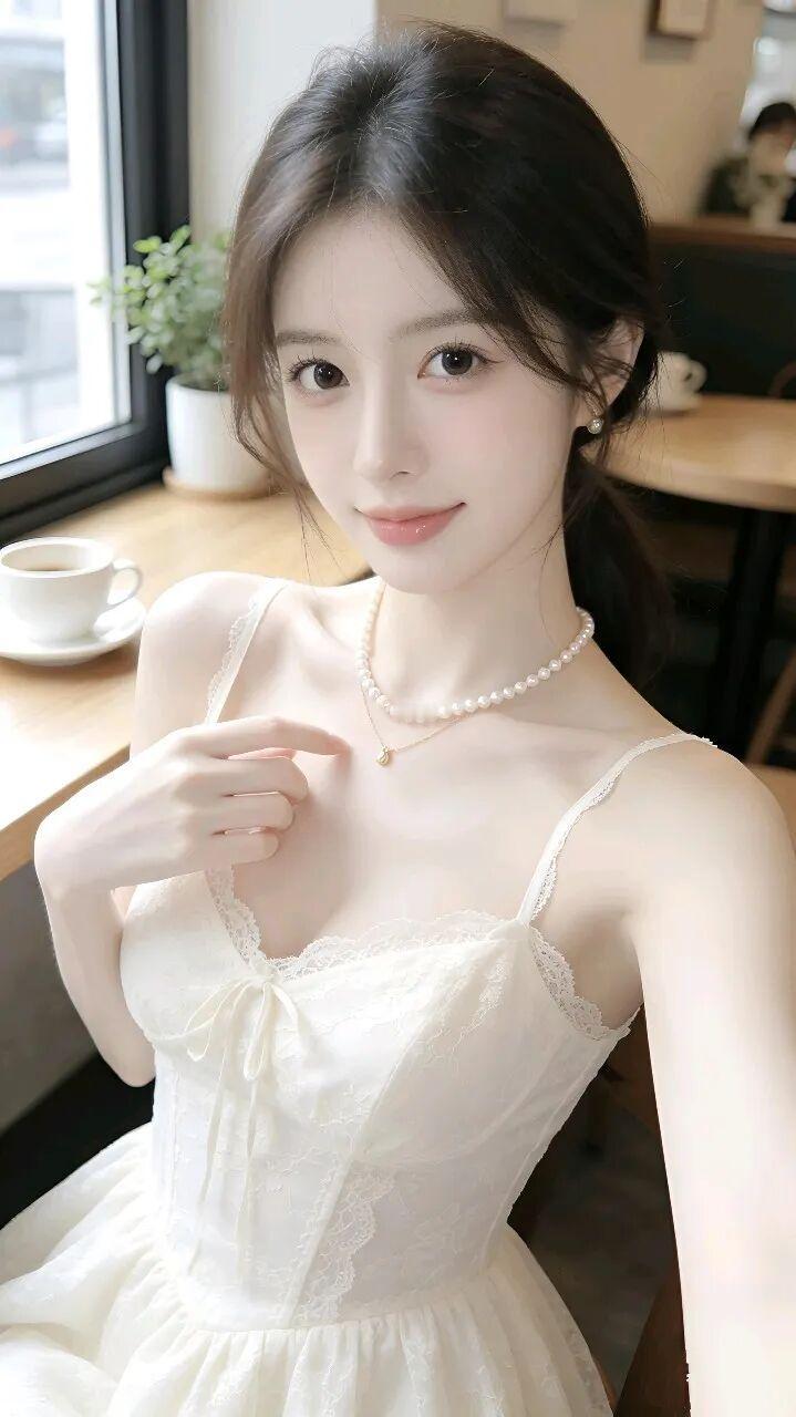 手机壁纸/冰肌玉骨，奶白甜妹