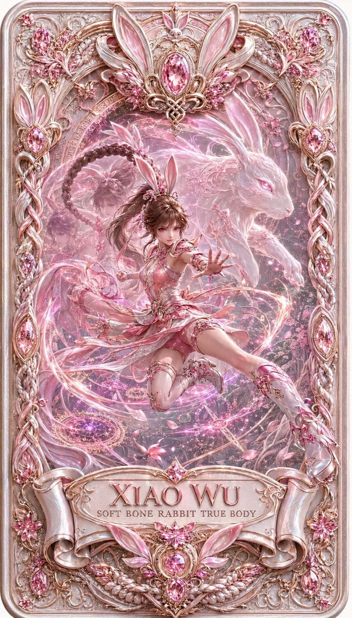 唐三小舞 美帅壁纸✨柔骨兔真身，粉色仙气飘飘，太美了！💕 之后的唐三海神、修罗