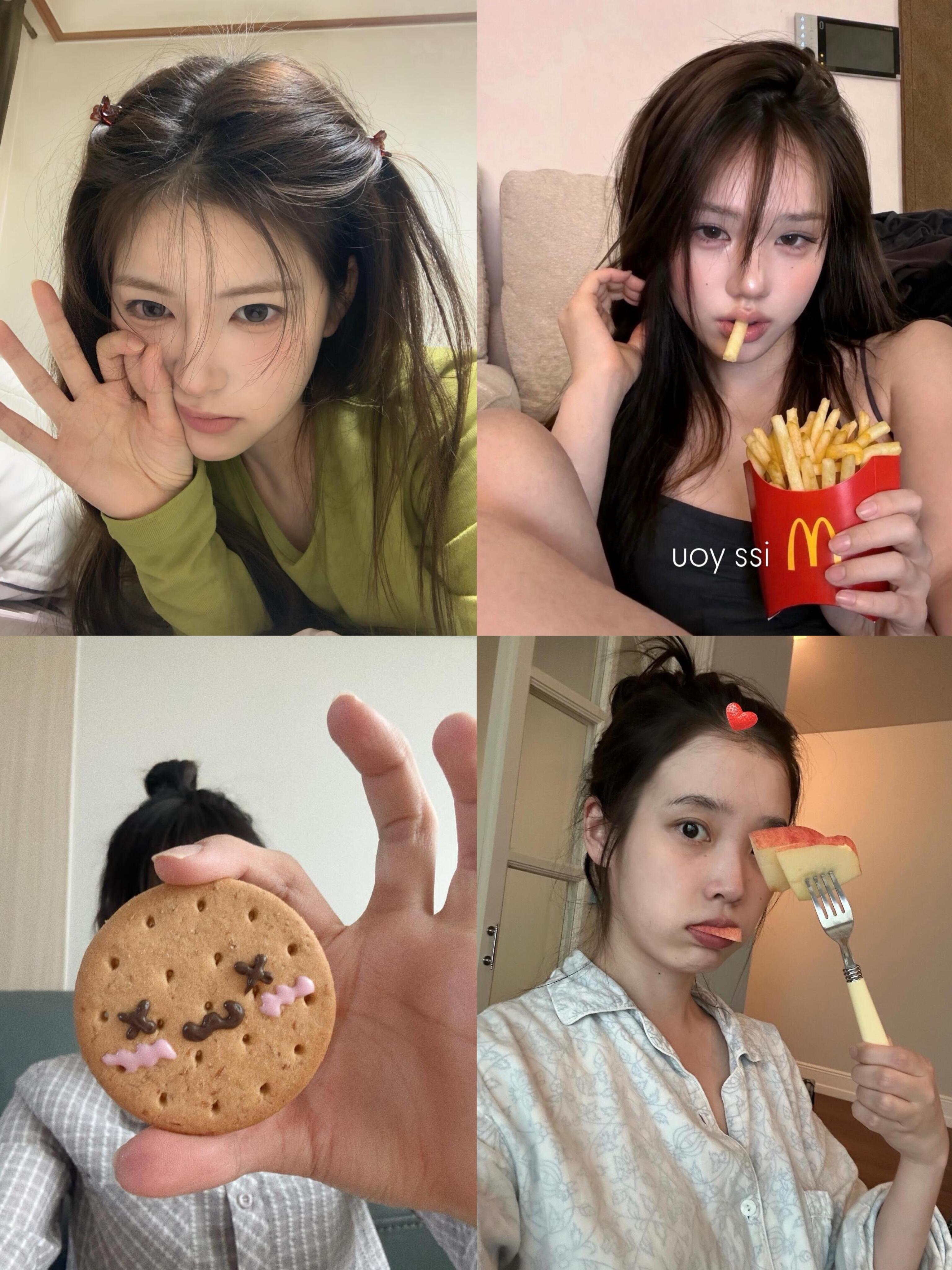 存一些韩系宅家自拍姿势！ 