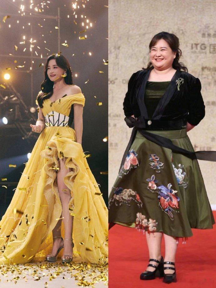 瘦下来的贾玲有脚踝了，也可以穿了女明星红毯必备防水台了！！ ​​​