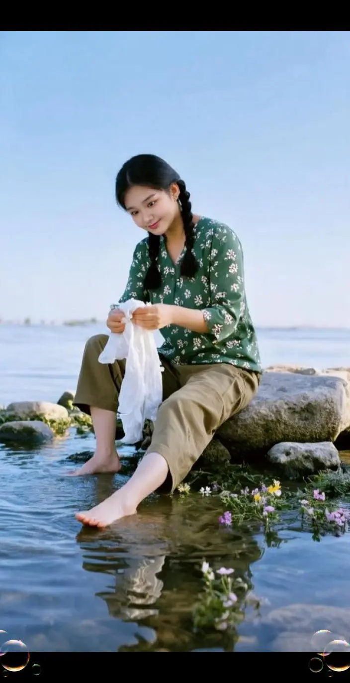 AI水乡洗衣照