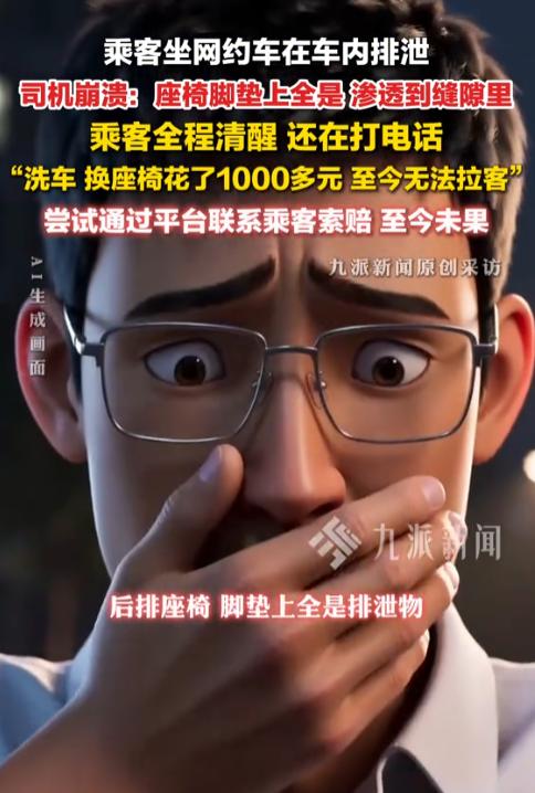恶心到家了！四川南充，一名网约车司机凌晨接到女乘客订单，一上车就闻到刺鼻臭味，全