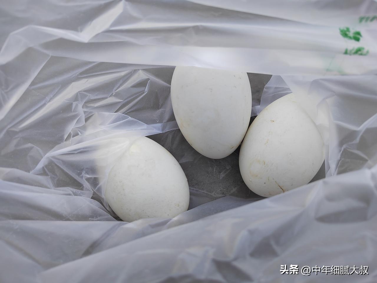 早市上，
有卖鹅蛋的，
我问多少钱一个？
老板说，10块钱3个。

别人都卖5块