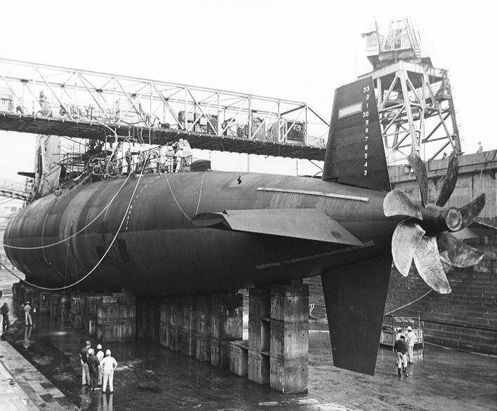 1961年12月，美国海军”鲣鱼“级核动力攻击型潜艇”阔鼻鲈“号 (SSN-58