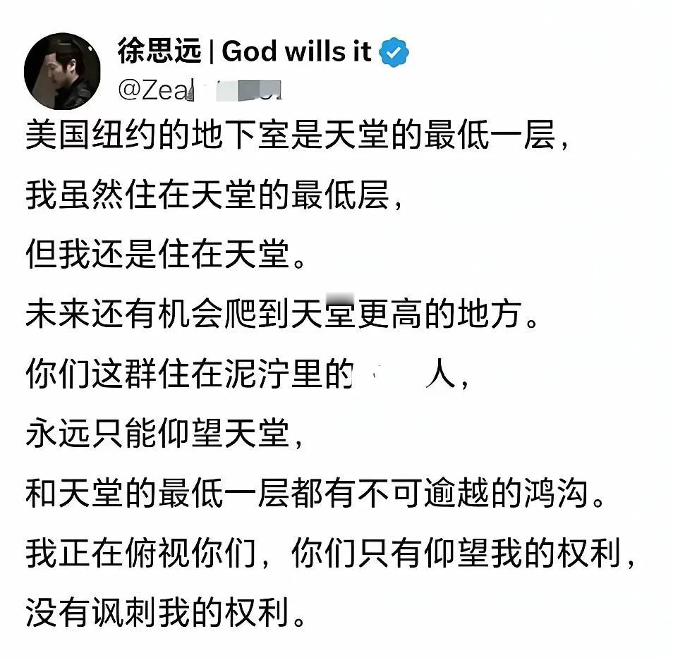 极品润人老徐，让人笑掉大牙，命运一落千丈，唯有从骂国恨国中寻找一点可怜的心理平衡