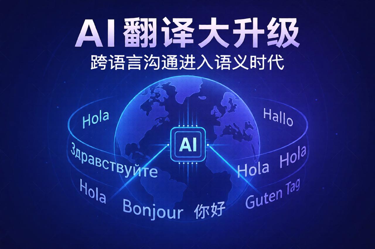 AI 翻译重大升级，跨语言沟通正式进入“语义时代”

近日，多家国际技术机构发布