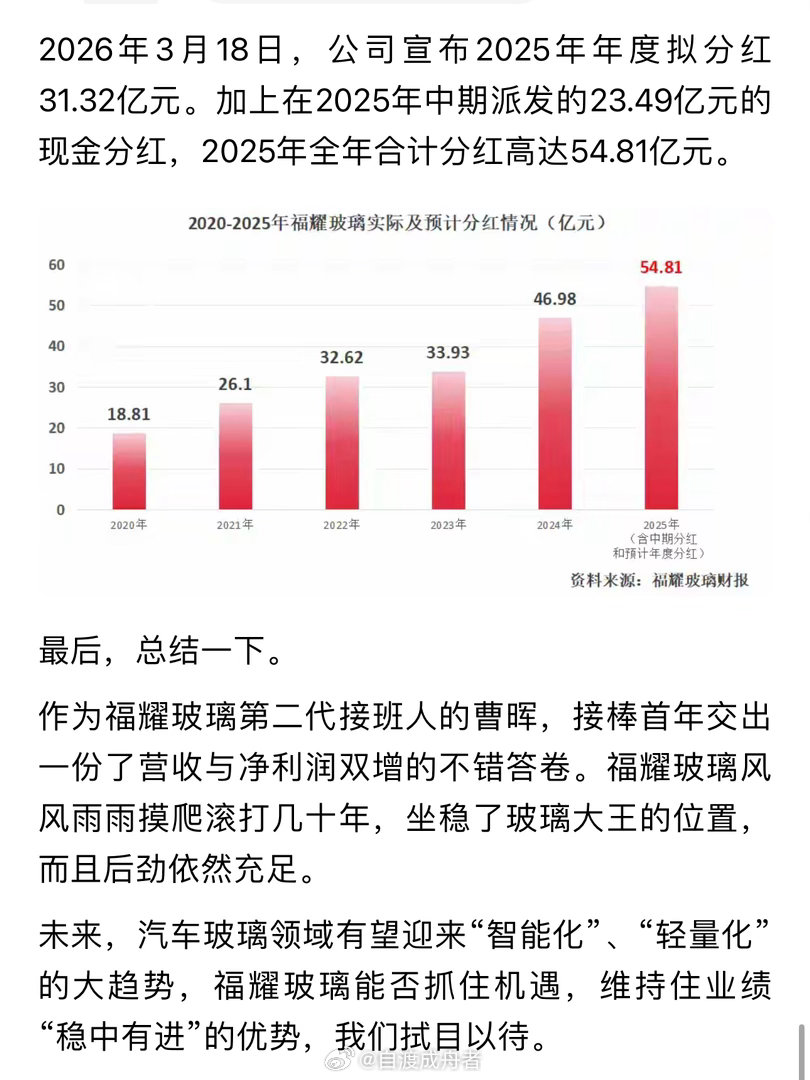 福耀玻璃，猛踩油门！业绩狂飙：二代掌舵首份年报，净利近百亿 