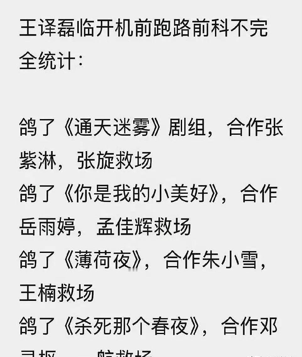 演员的世界，选择比努力更重要？

中戏毕业的王译磊，最近的档期安排真是让人看不太